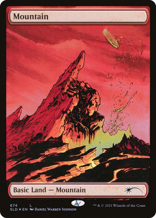 Mountain (SLD-674) [Secret Lair] Drop Foil MTG Single Wizards of the Coast