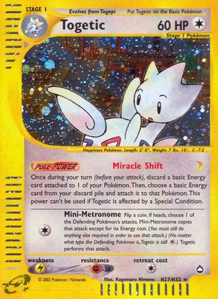 Togetic (H27) (/147) Holofoil [Vintage: Aquapolis] Pokemon Single Pokémon