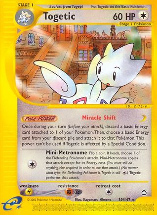 Togetic (/147) Reverse Holofoil [Vintage: Aquapolis] Pokemon Single Pokémon