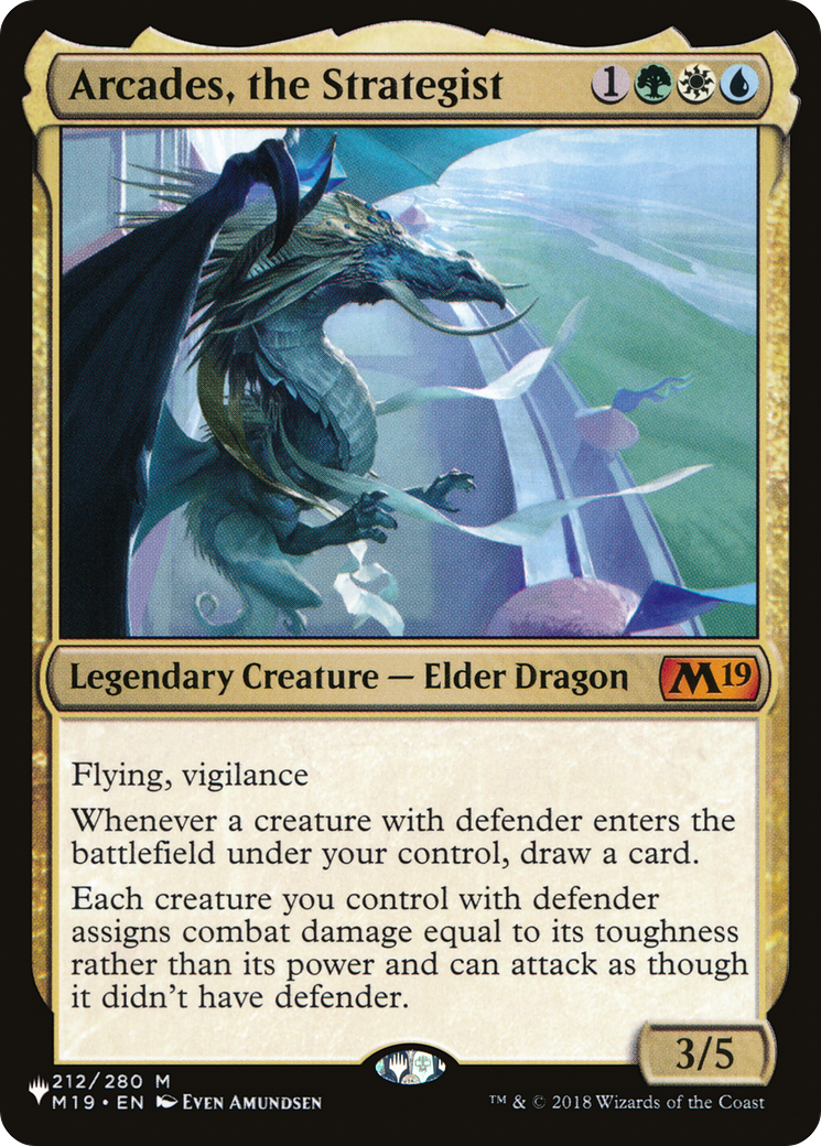 Arcades, the Strategist (LIST-M19-212) [Mystery Booster] The List MTG Single Wizards of the Coast