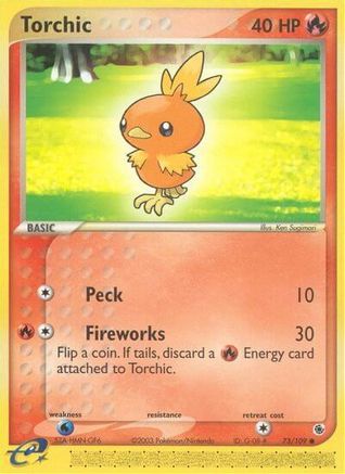 Torchic - 73/109 (73/109) Reverse Holofoil [EX: Ruby & Sapphire] Pokemon Single Pokémon