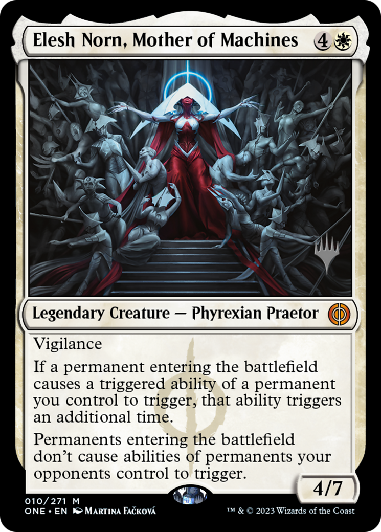 Elesh Norn, Mother of Machines (PPONE-10P) [Phyrexia: All Will Be One Promos] Foil MTG Single Wizards of the Coast