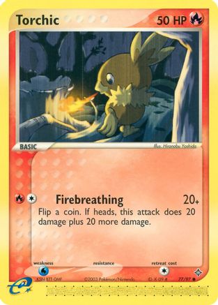 Torchic (77/97) Reverse Holofoil [Dragon] Pokemon Single Pokémon