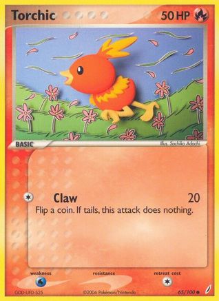 Torchic - 065/100 (65/100) Reverse Holofoil [EX: Crystal Guardians] Pokemon Single Pokémon