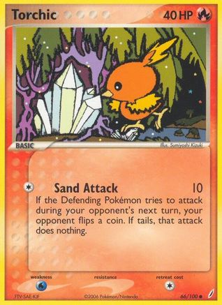 Torchic - 066/100 (66/100) [EX: Crystal Guardians] Pokemon Single Pokémon