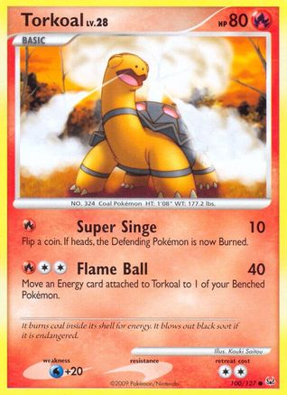 Torkoal (/127) Reverse Holofoil [Platinum: Base set] Pokemon Single Pokémon
