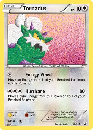 Tornadus (108/113) Reverse Holofoil [BW: Legendary Treasures] Pokemon Single Pokémon