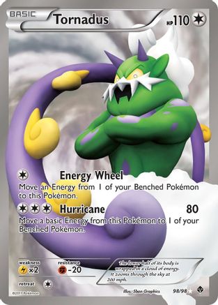 Tornadus (98 Full Art) (98/98) Holofoil [BW: Emerging Powers] Pokemon Single Pokémon