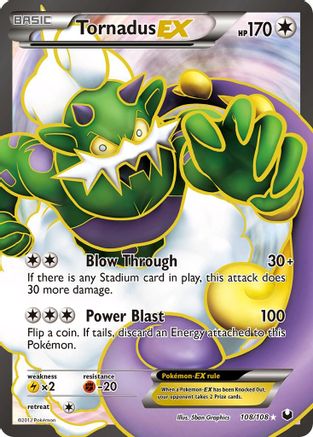 Tornadus EX (108 Full Art) (/108) Holofoil [BW: Dark Explorers] Pokemon Single Pokémon
