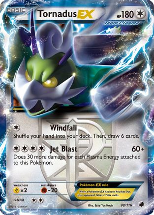 Tornadus EX (Team Plasma) 98/116 Holofoil [BW: Plasma Freeze] Pokemon Single Pokémon