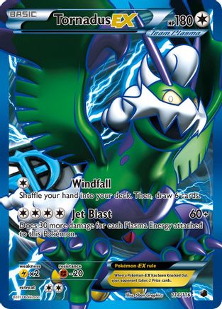 Tornadus EX (Team Plasma) (114 Full Art) 114/116 Holofoil [BW: Plasma Freeze] Pokemon Single Pokémon