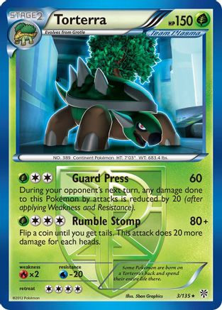 Torterra (Team Plasma) (/135) Reverse Holofoil [BW: Plasma Storm] Pokemon Single Pokémon