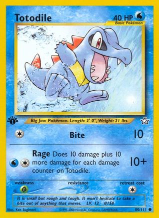 Totodile (80/111) 1st Edition [Vintage: Neo Genesis] Pokemon Single Pokémon