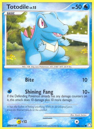 Totodile (106/123) Reverse Holofoil [DP: Mysterious Treasures] Pokemon Single Pokémon