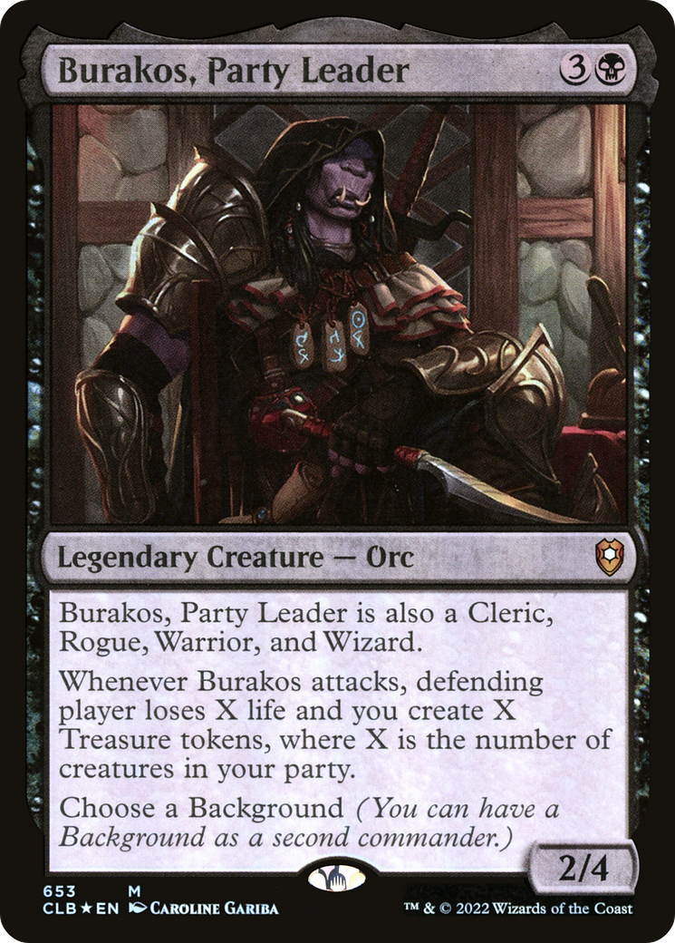 Burakos, Party Leader (CLB-653) [Commander Legends: Battle for Baldur's Gate] Foil MTG Single Wizards of the Coast