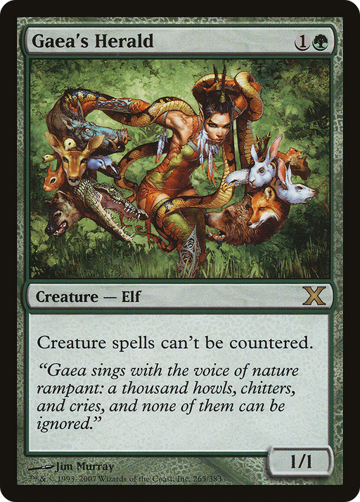 Gaea's Herald (10E-265) [Tenth Edition] Foil MTG Single Wizards of the Coast
