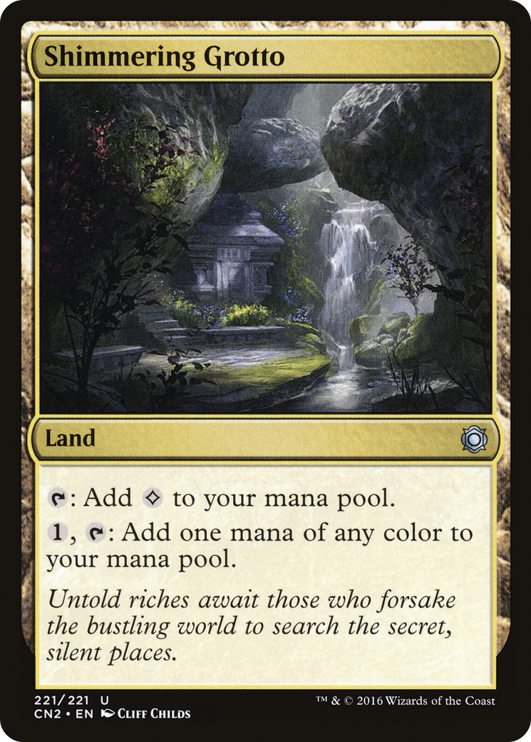 Shimmering Grotto (CN2-221) [Conspiracy: Take the Crown] Foil MTG Single Wizards of the Coast
