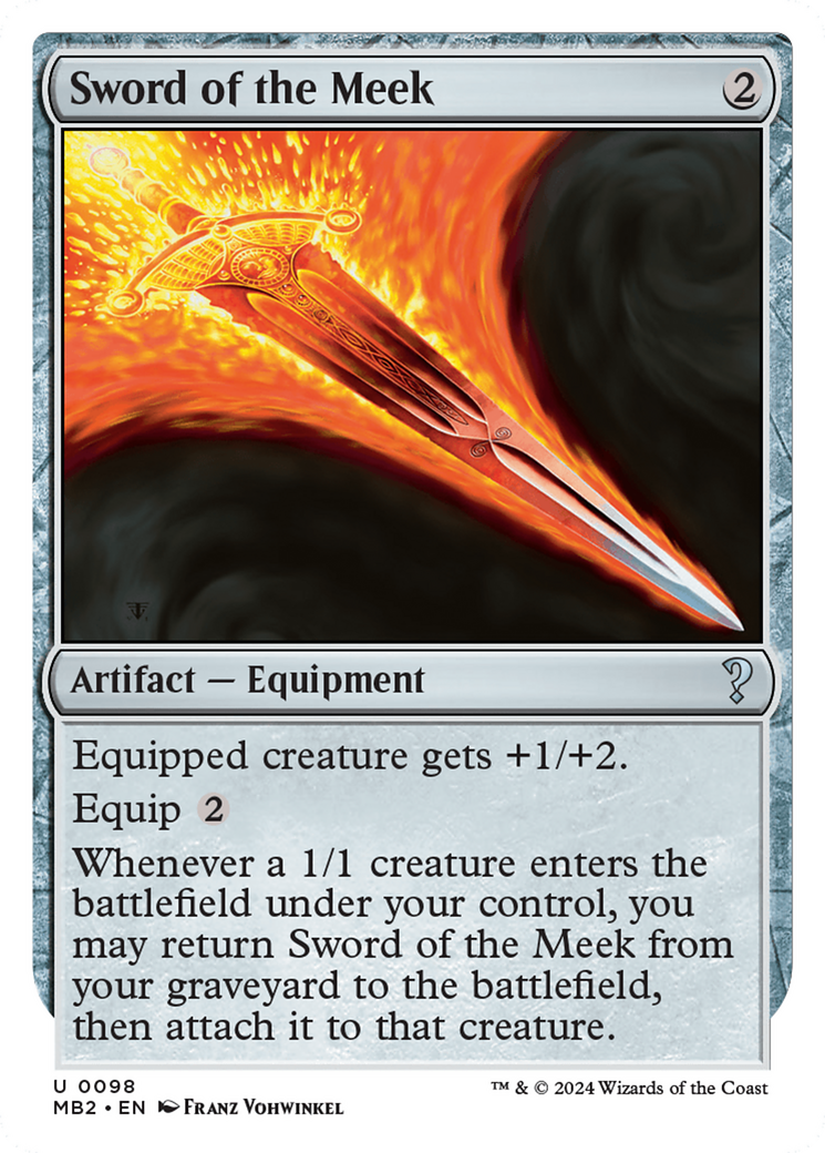 Sword of the Meek (White Border) (MB2-098) [Mystery Booster] Mystery Booster 2 MTG Single Wizards of the Coast