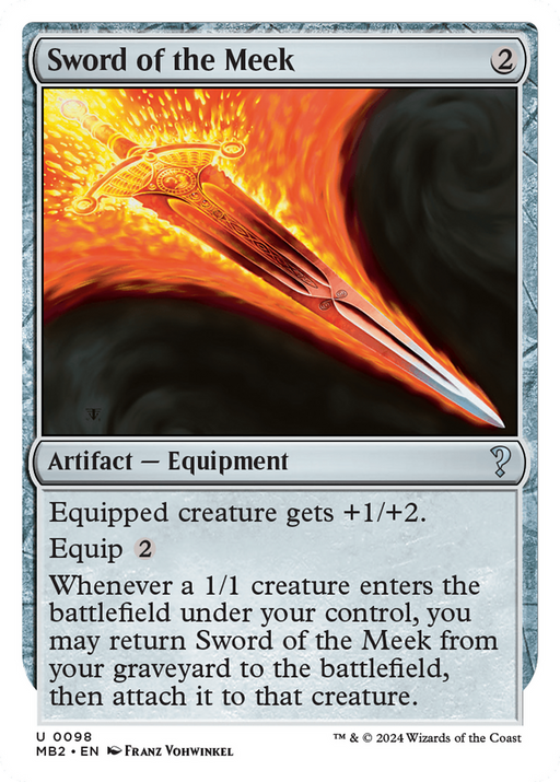 Sword of the Meek (White Border) (MB2-098) [Mystery Booster] Mystery Booster 2 MTG Single Wizards of the Coast