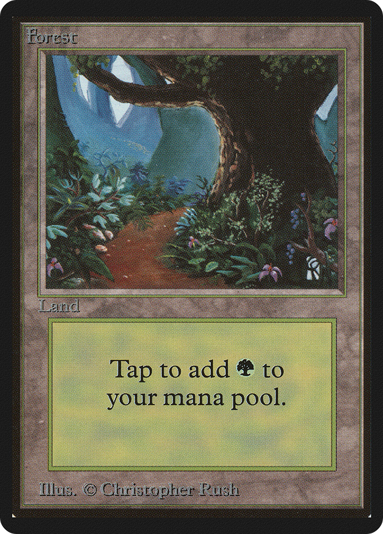 Forest (B) (LEB-) [Oldschool] Limited Edition Beta MTG Single Wizards of the Coast