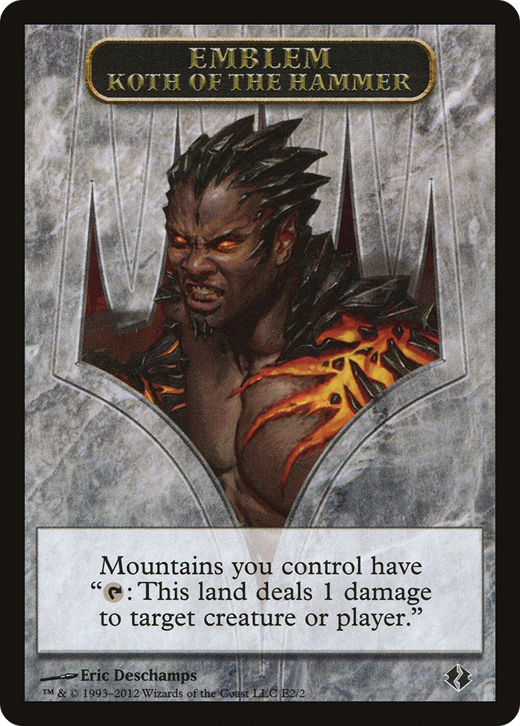 Emblem - Koth of the Hammer (DDI-0E2) [Misc] Duel Decks: Venser vs. Koth Tokens MTG Single Wizards of the Coast