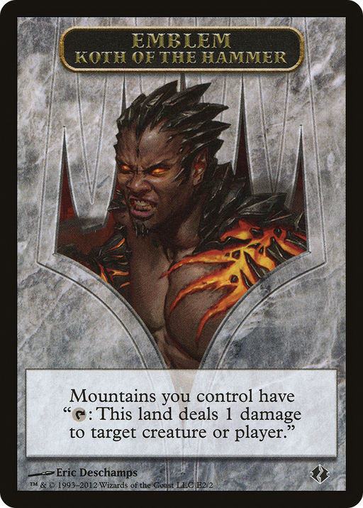 Emblem - Koth of the Hammer (DDI-0E2) [Misc] Duel Decks: Venser vs. Koth Tokens MTG Single Wizards of the Coast