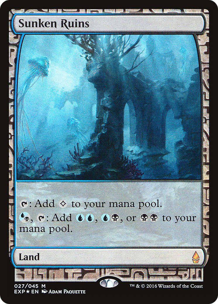 Sunken Ruins (EXP-027) [Zendikar Expeditions] Foil MTG Single Wizards of the Coast