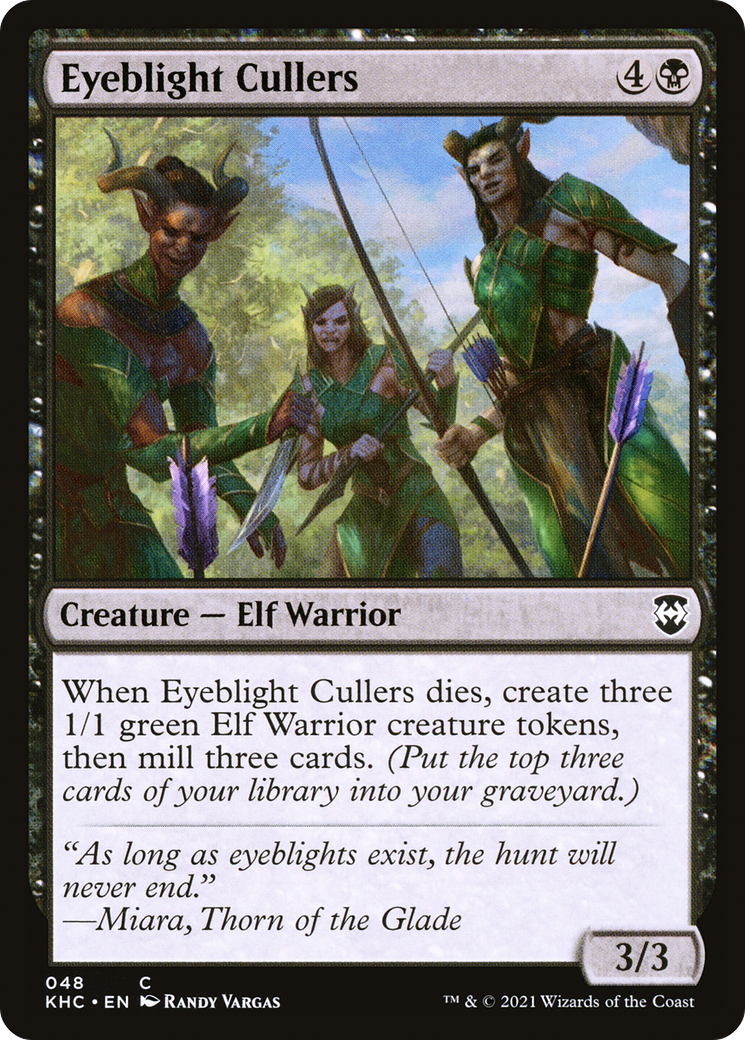 Eyeblight Cullers (KHC-048) [Kaldheim Commander] MTG Single Wizards of the Coast