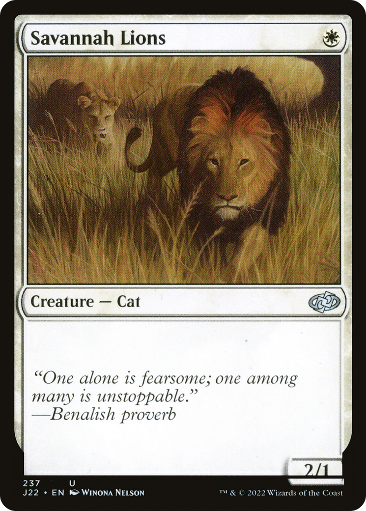Savannah Lions (J22-237) [Jumpstart 2022] MTG Single Wizards of the Coast