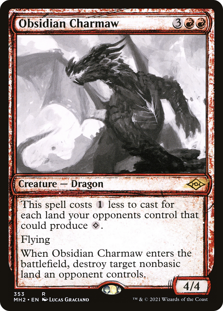 Obsidian Charmaw (MH2-353) [Modern Horizons 2] (Showcase) Foil MTG Single Modern Horizons 2