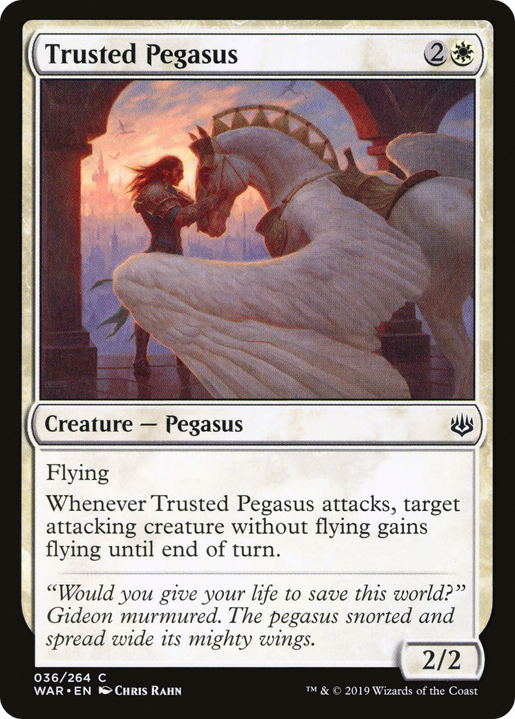 Trusted Pegasus (WAR-036) [War of the Spark] Foil MTG Single Wizards of the Coast