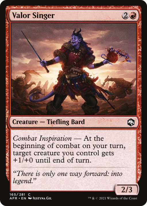Valor Singer (AFR-165) [Adventures in the Forgotten Realms] MTG Single Wizards of the Coast