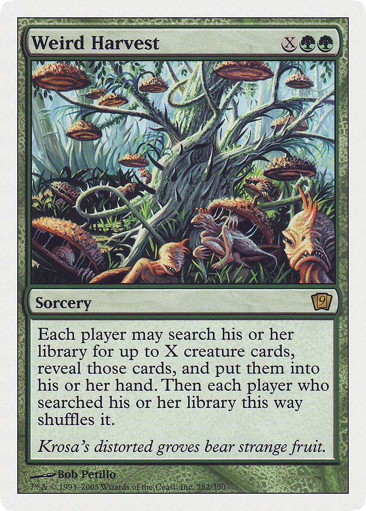 Weird Harvest (9ED-282) [9th Edition] MTG Single Wizards of the Coast