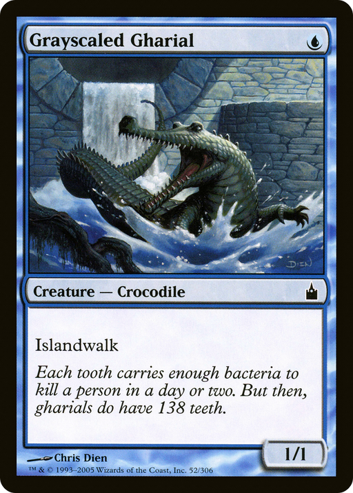Grayscaled Gharial (RAV-052) [Ravnica: City of Guilds] MTG Single Wizards of the Coast