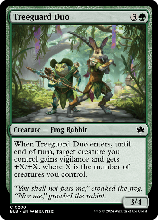 Treeguard Duo (BLB-200) [Bloomburrow] Foil MTG Single Wizards of the Coast