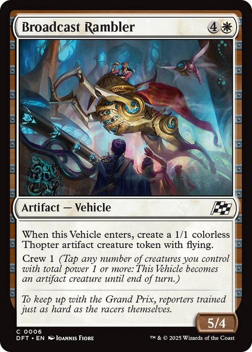 Broadcast Rambler (DFT-006) [Aetherdrift] Foil MTG Single Wizards of the Coast