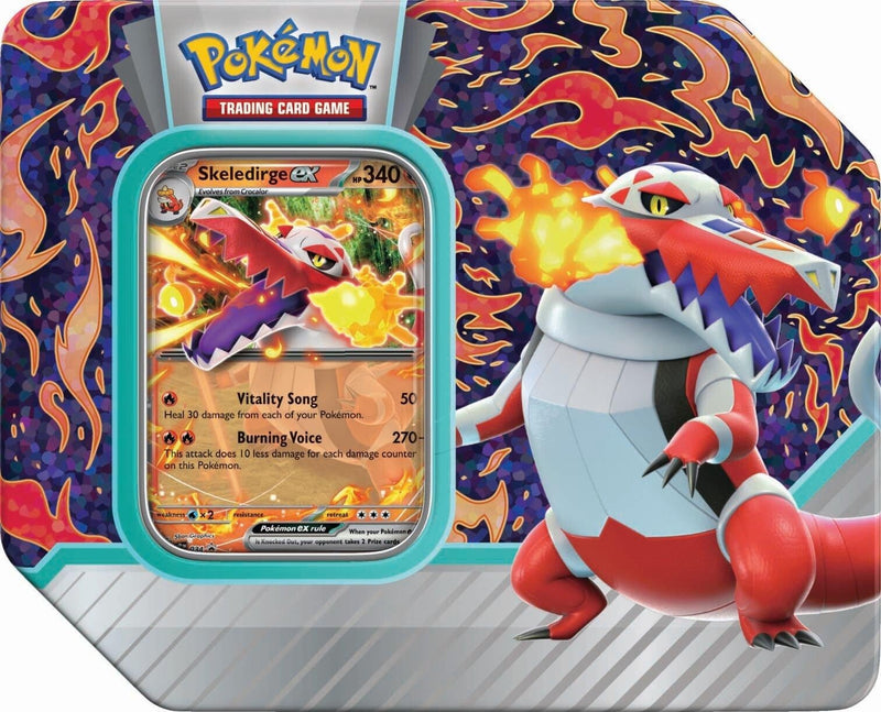 Pokémon Paldea Partners Tin - Skeledirge ex Pokemon Sealed Pokémon   