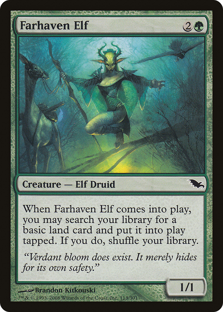 Farhaven Elf (SHM-113) [Shadowmoor] Foil MTG Single Wizards of the Coast