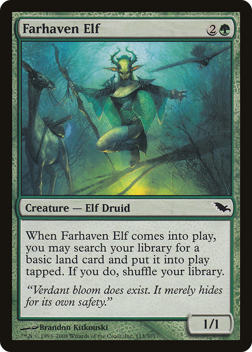 Farhaven Elf (SHM-113) [Shadowmoor] MTG Single Wizards of the Coast
