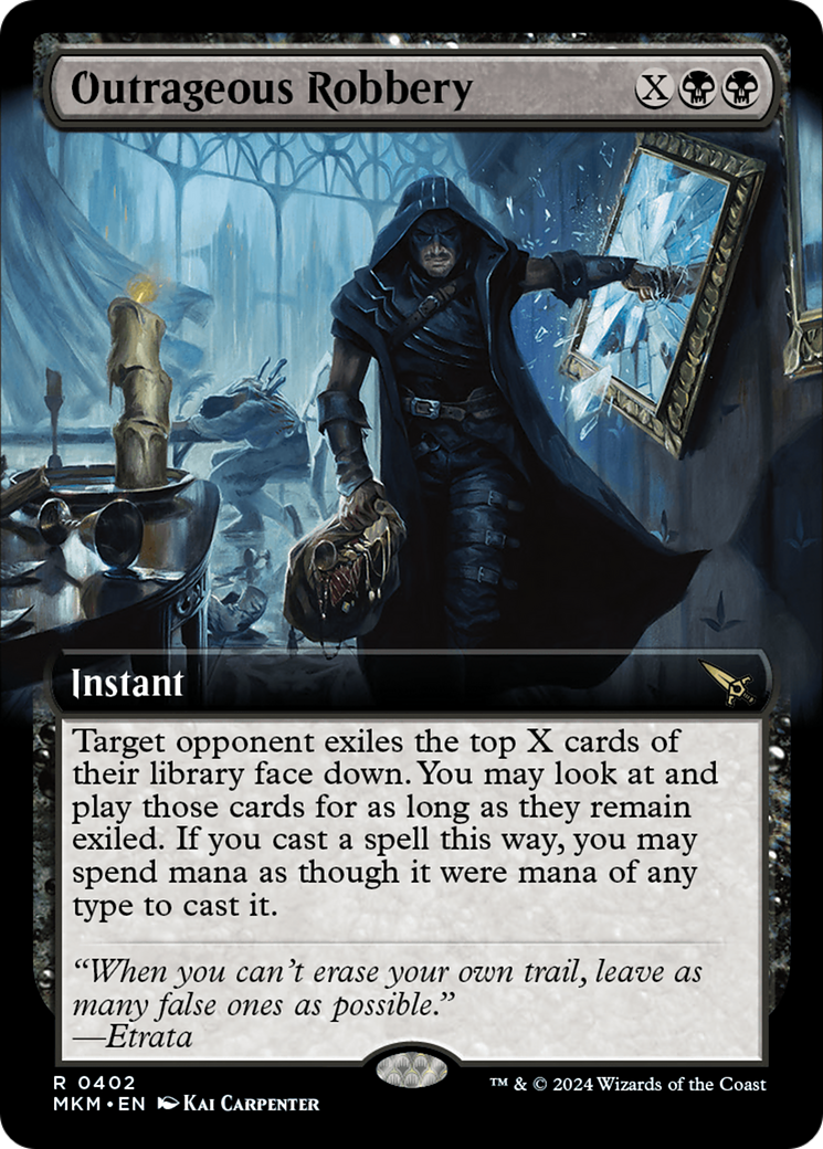 Outrageous Robbery (MKM-402) [Murders at Karlov Manor] (Extended Art) Foil MTG Single Murders at Karlov Manor