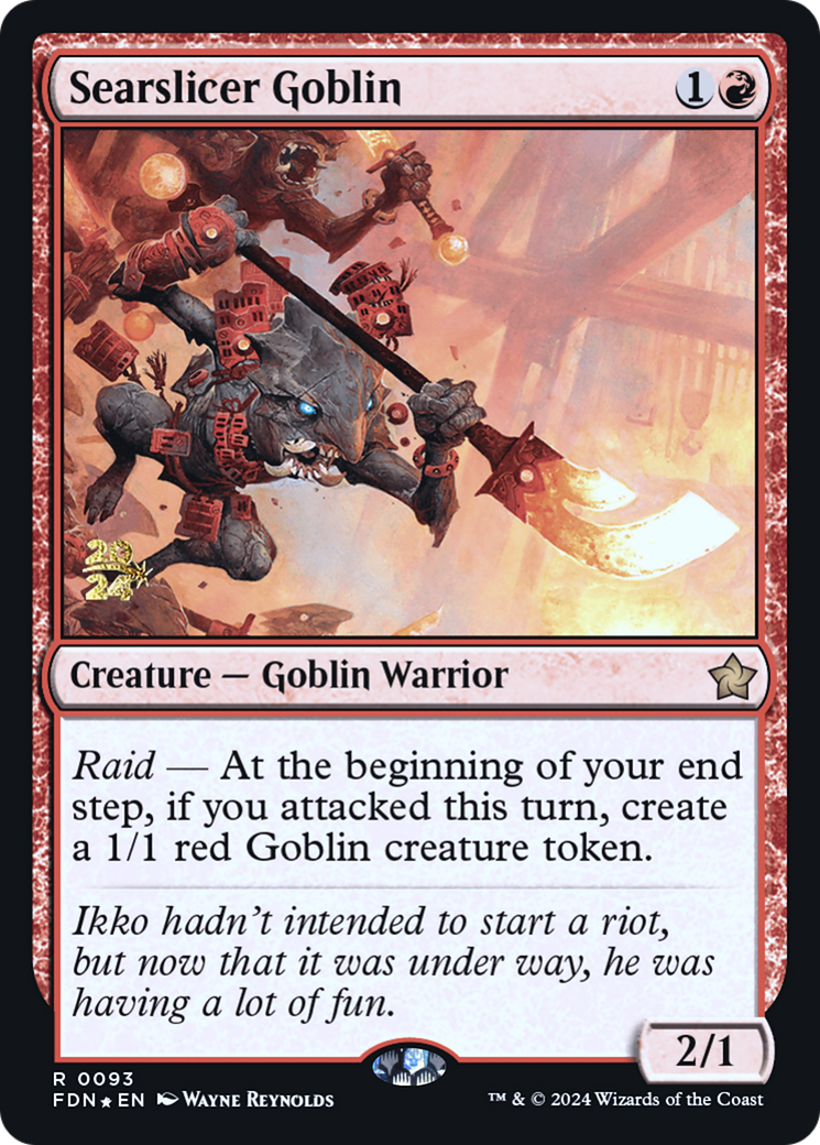 Searslicer Goblin (PRE-093) [Foundations Promos] Foil MTG Single Wizards of the Coast