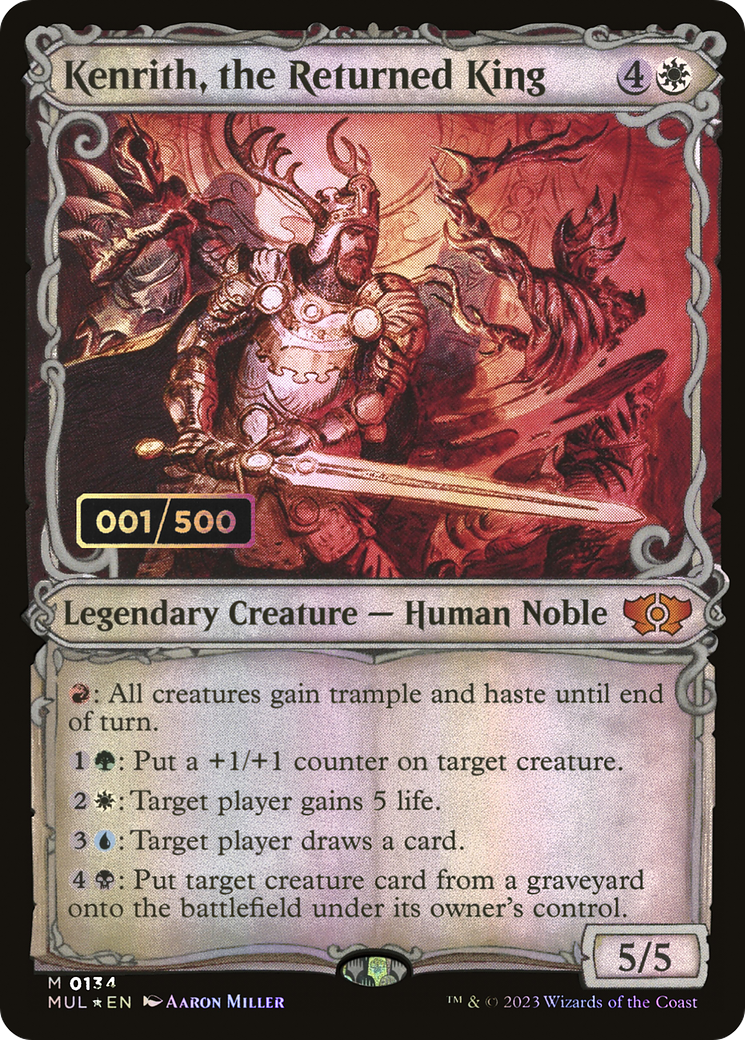 Kenrith, the Returned King (Serial Numbered) (MUL-134) [Multiverse Legends] (Showcase) Foil MTG Single Wizards of the Coast