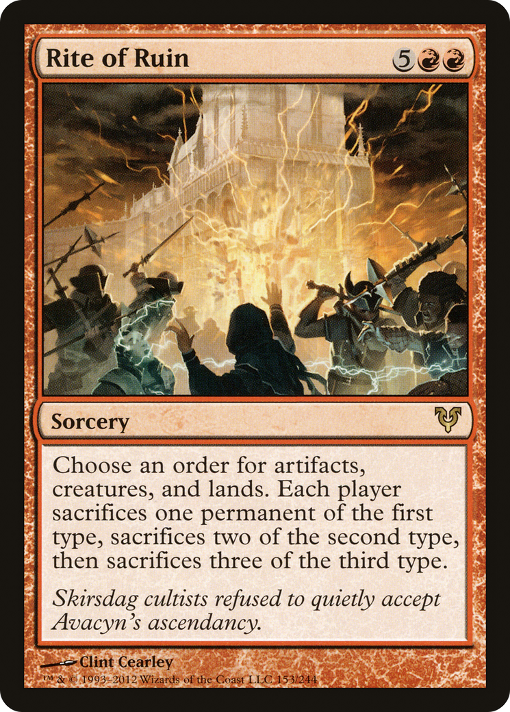 Rite of Ruin (AVR-153) [Avacyn Restored] Foil MTG Single Wizards of the Coast
