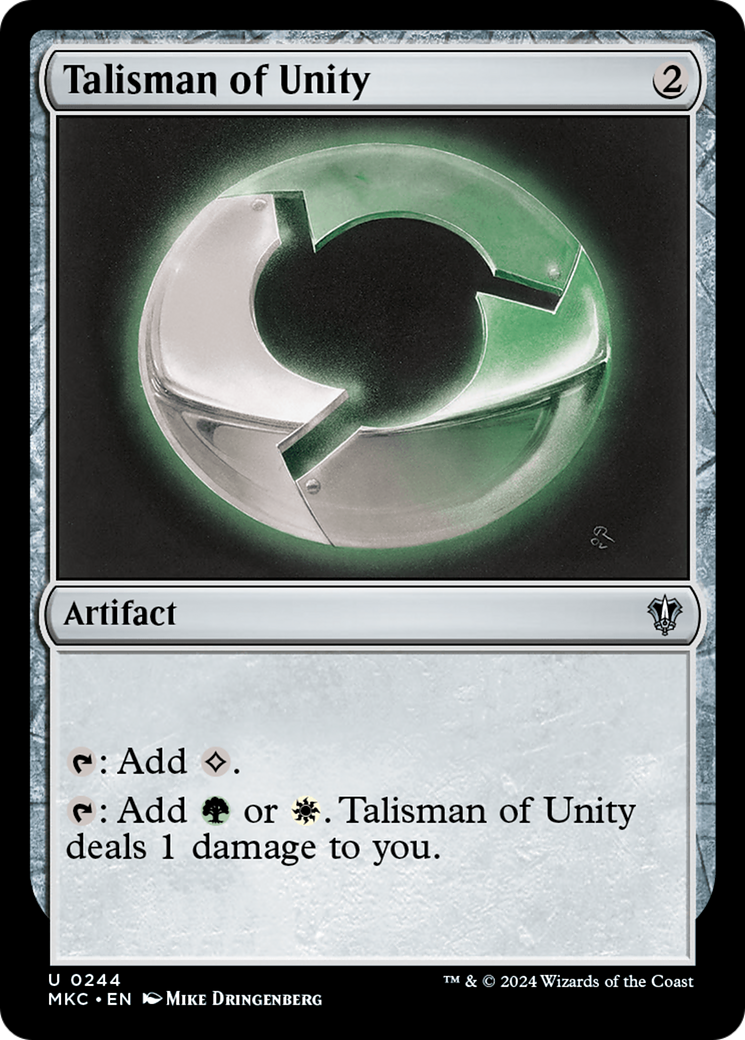 Talisman of Unity (MKC-244) [Murders at Karlov Manor Commander] MTG Single Wizards of the Coast