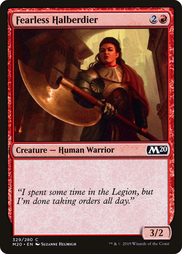 Fearless Halberdier (M20-329) [Core Set 2020] MTG Single Wizards of the Coast