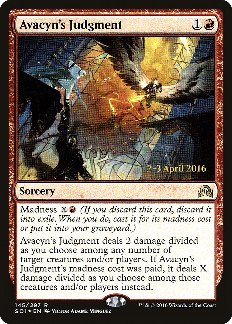 Avacyn's Judgment (PRE-145) [Shadows over Innistrad Promos] Foil MTG Single Wizards of the Coast