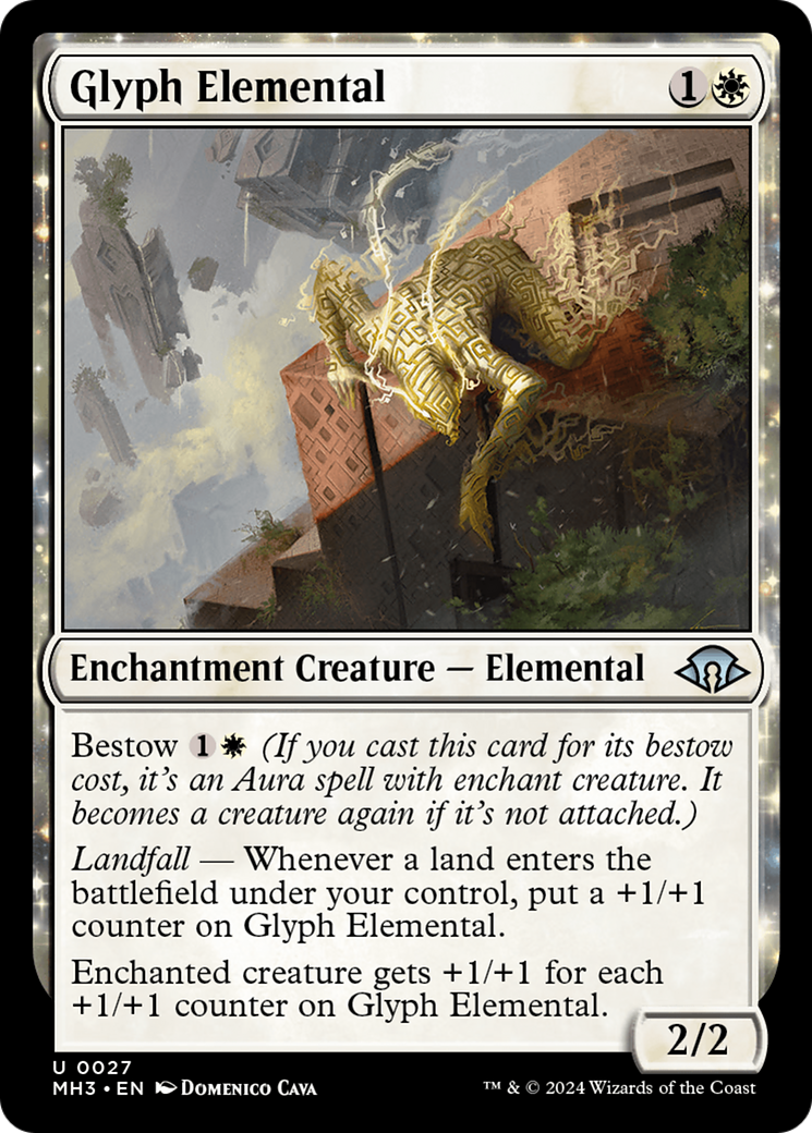 Glyph Elemental (MH3-027) [Modern Horizons 3] Foil MTG Single Modern Horizons 3