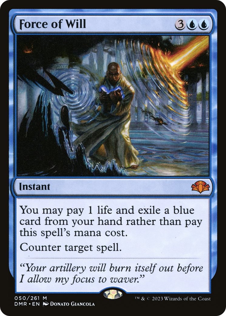 Force of Will (DMR-050) [Dominaria Remastered] Foil MTG Single Wizards of the Coast