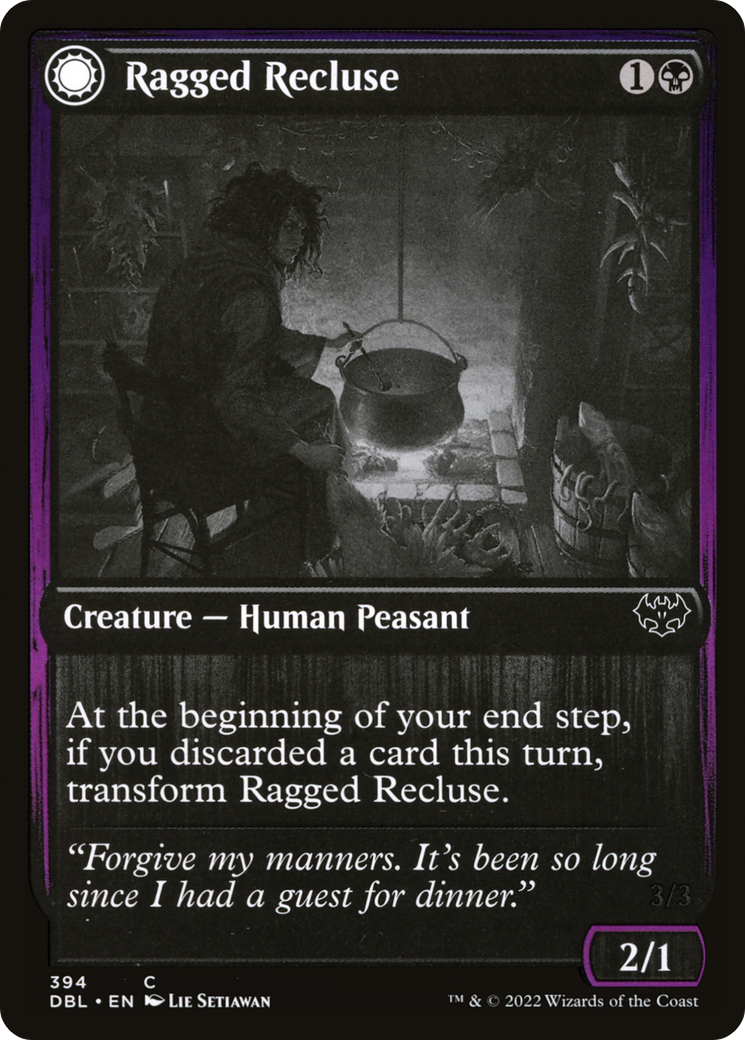 Ragged Recluse (DBL-394) [Innistrad: Double Feature] Foil MTG Single Wizards of the Coast