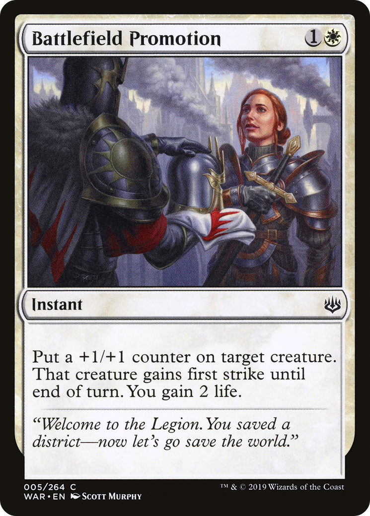 Battlefield Promotion (WAR-005) [War of the Spark] Foil MTG Single Wizards of the Coast